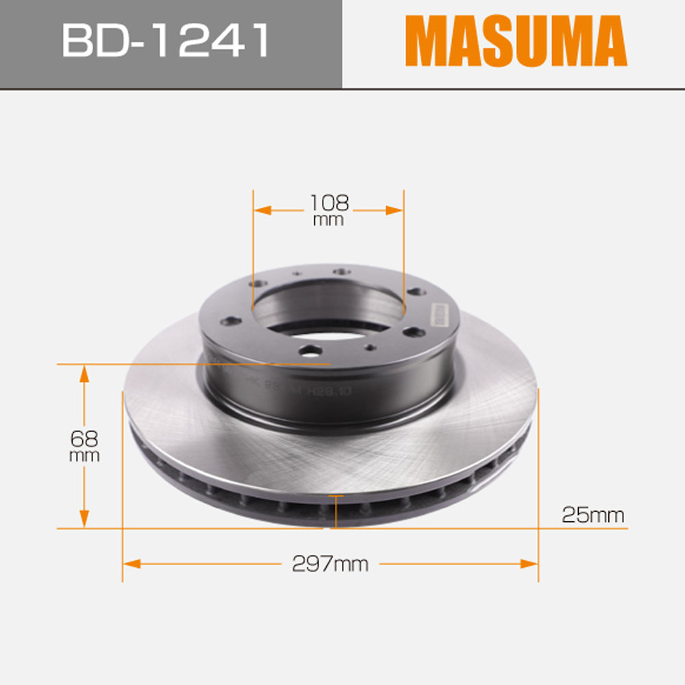 BD-1241 MASUMA American car Manufacturer Auto Parts brake disc For japanese car